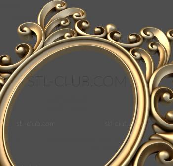 3D model Oval carved frame, provence, 3d model for CNC (STL)